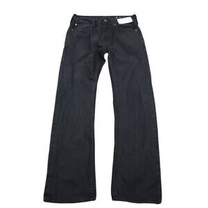 Bullhead Pants Mens 26 Black Denim Straight Leg Pockets Gravels Slim Jeans